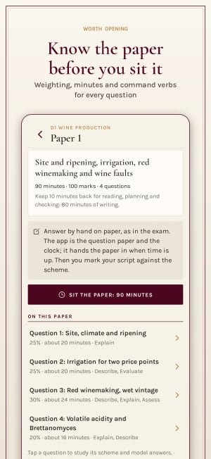 Worth Opening: WSET Level 4. Conozca el examen antes de hacerlo: preguntas, ponderaciones, minutos y verbos de instrucción