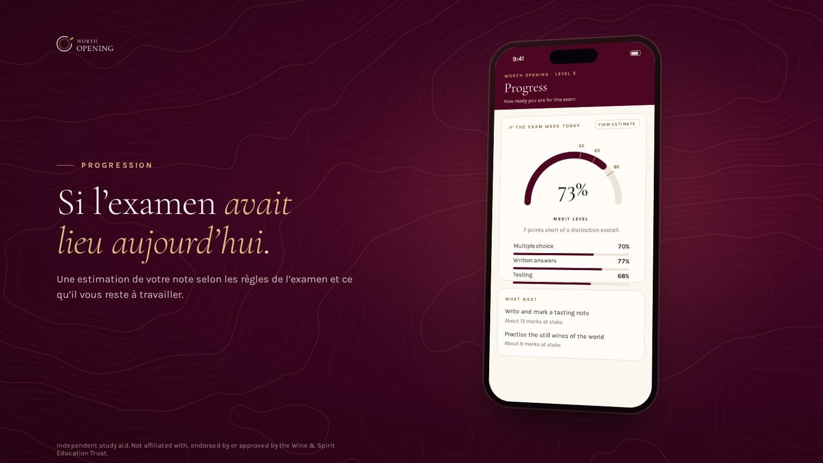Un court film des applis : un examen blanc en temps réel, une réponse rédigée corrigée point par point, une estimation de la note et vingt examens blancs par niveau.